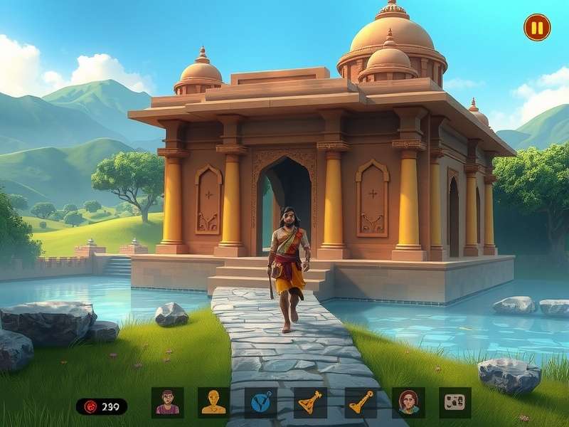 Sarnath Sacred Quest Ancient Temple Scene